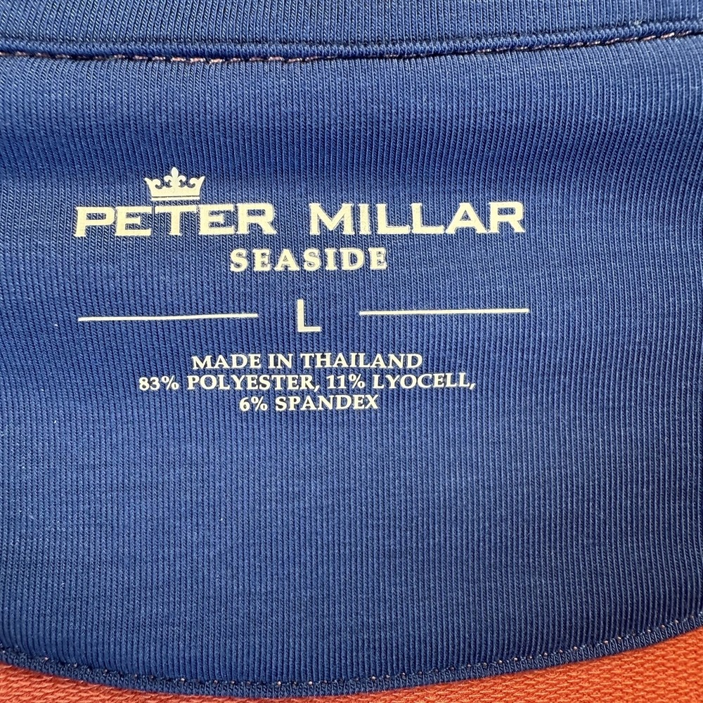 Peter Millar Seaside 'The Wingman' Men Zip Pullover Performance Golf Shirt Large - Picture 5 of 9